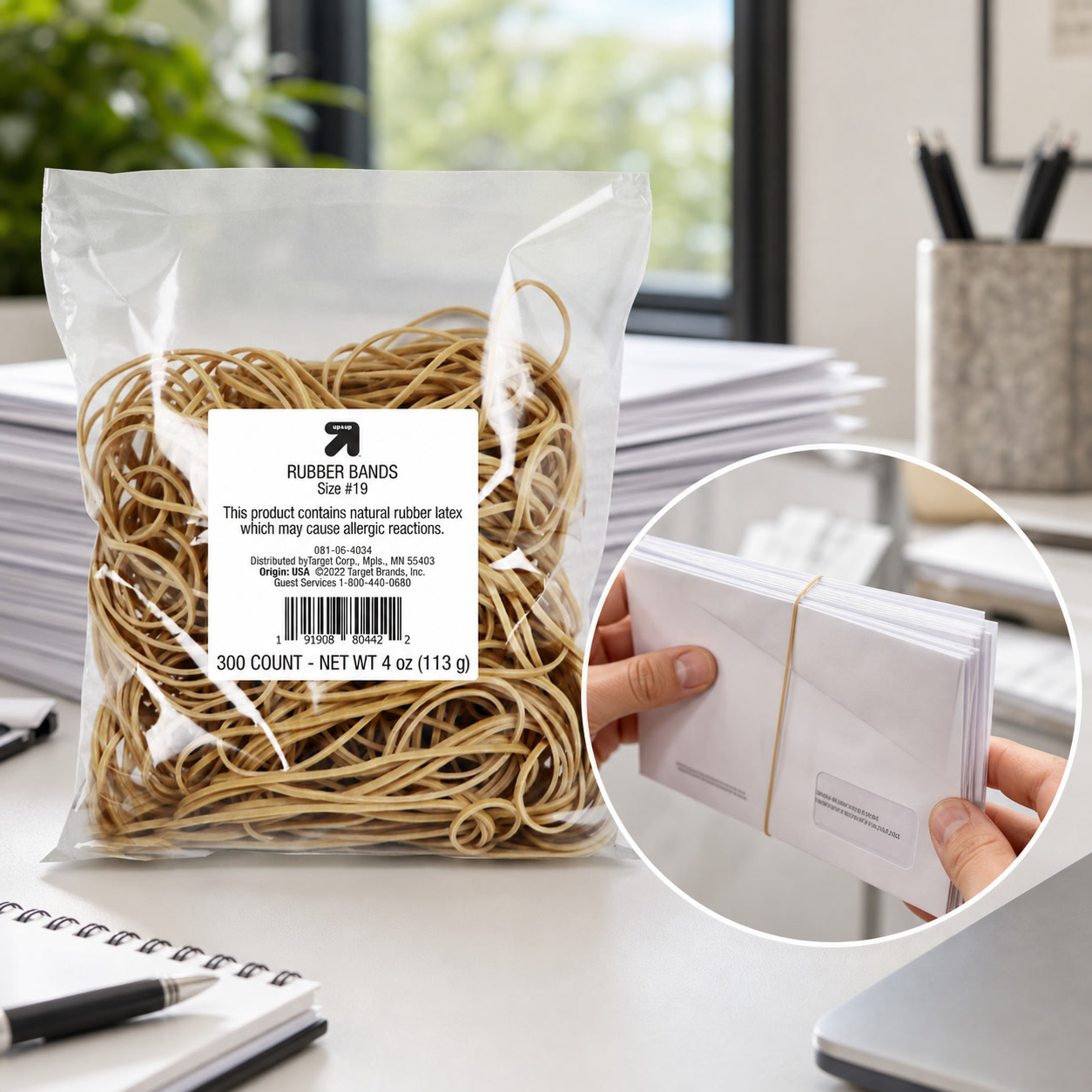 Tan Stationery & Office Supply - 900 unidades de elásticos de borracha