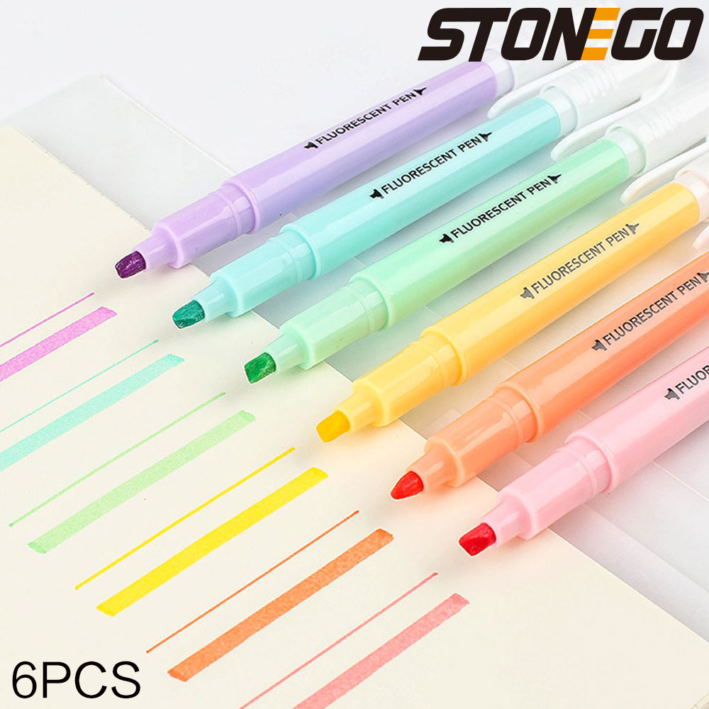 Highlighter Set Pastel - STONEGO Conjunto de marcadores fluorescentes de