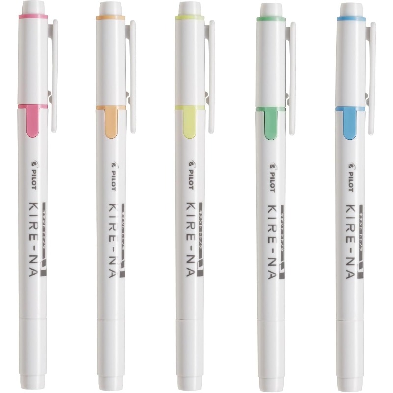 Highlighter Set Pastel - Conjunto de canetas iluminadoras piloto KIRE-NA,