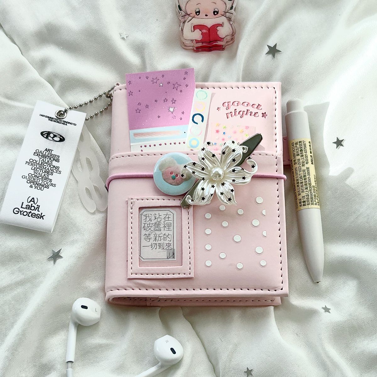 Journal Leather Hardcover - Caderno de Capa Dura Rosa M5