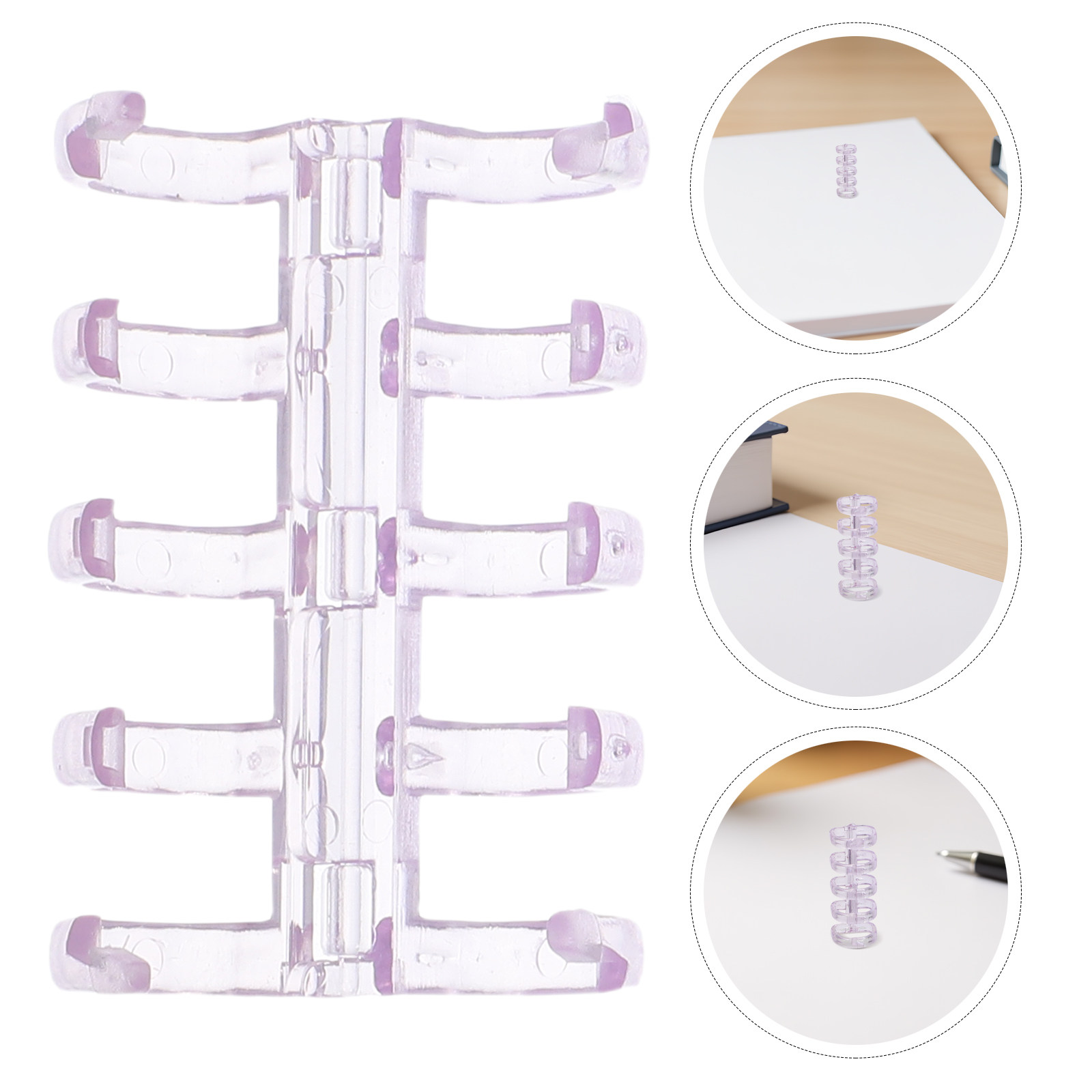 Binding Comb Plastic - 100 Peças de Anéis Plásticos Transparentes