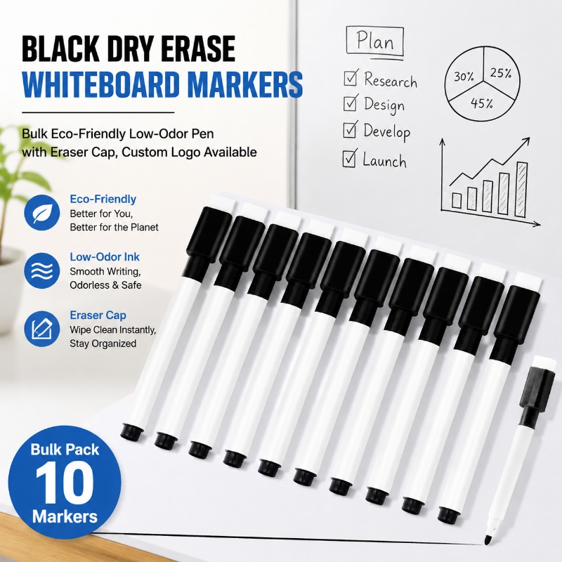 Whiteboard Marker Set - Caneta Marcadora de Quadro Branco Apagável