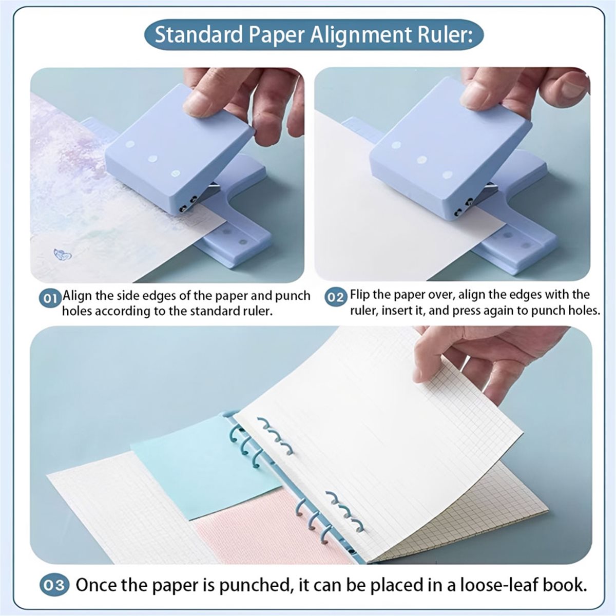 Paper Punch 3 Hole - 【Novo Cupom para Usuários!】Furador de Papel