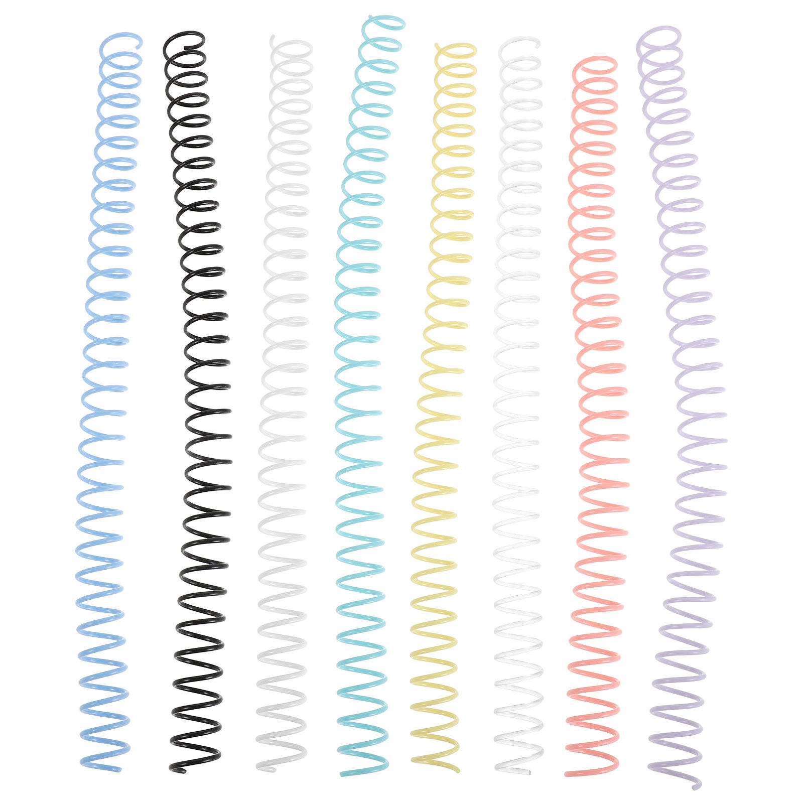 Binding Comb Plastic - 8 Peças de Espirais Plásticas Coloridas