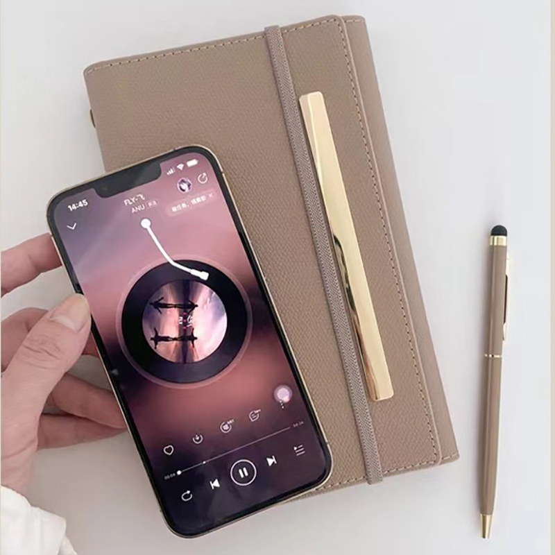 Journal Leather Hardcover - A6 capa dura solta-folha diário caderno