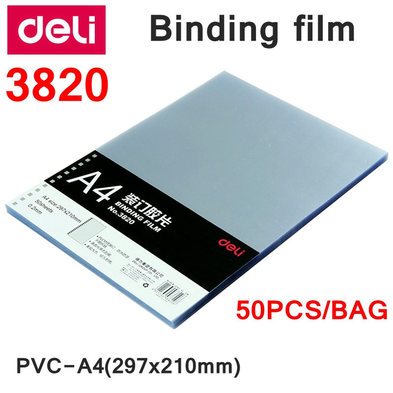 Binding Comb Plastic - 50PCS Deli 3820 A4 Filme de