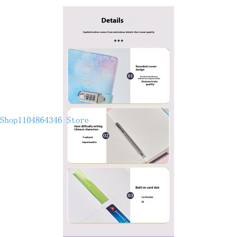 Journal Leather Hardcover - 5asd Leather forring Diário com trava