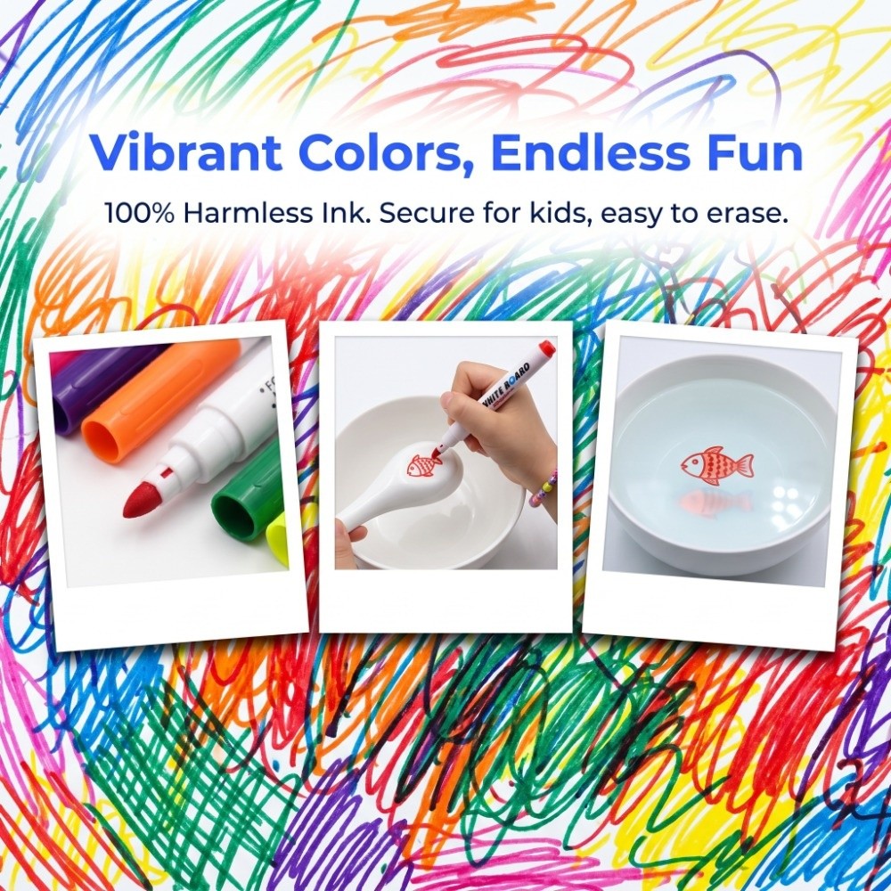 12 Canetas Marcadoras Flutuant - Whiteboard Marker Set avaliação e preço