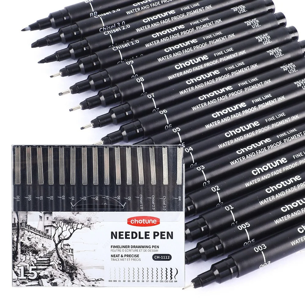 Micro canetas pretas, 15 taman - Copic Marker Sketch avaliação e preço