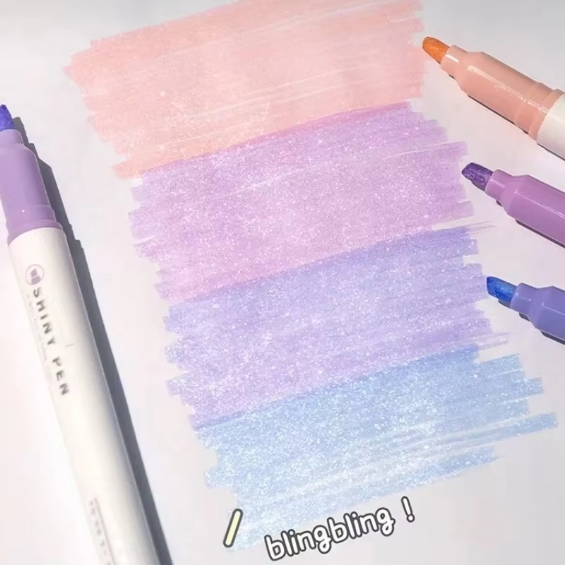 Caneta marcadora com glitter,  - Highlighter Set Pastel avaliação e preço