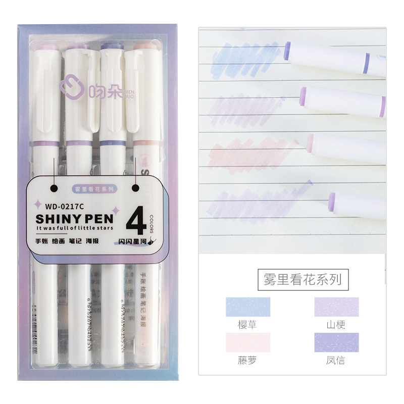 Caneta marcadora com glitter,  - Highlighter Set Pastel avaliação e preço