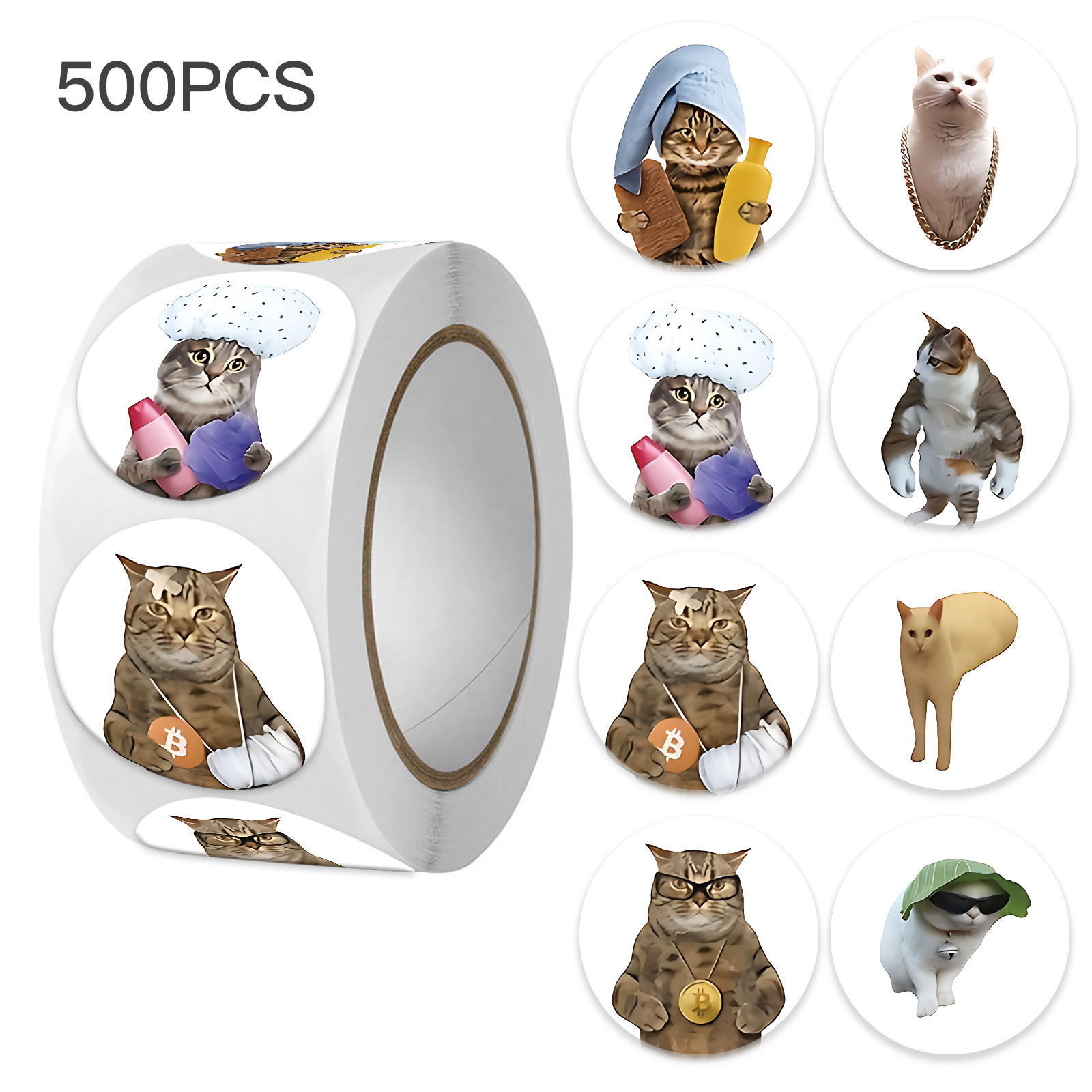 100-500 pçs engraçado gato gra - Memo Pad Sticky avaliação e preço